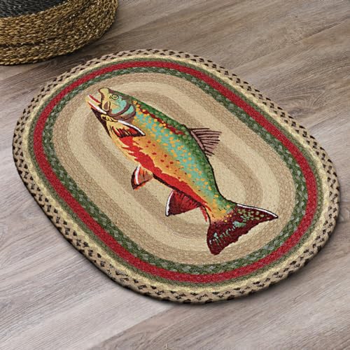 Tapete trenzado de yute natural BLACK FOREST DECOR