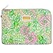 Lilly Pulitzer Padded Tech Sleeve with Small Zip Pouch for Accessories, Cute Laptop Case for Women, Tablet Bag or 13 Inch Laptop Sleeve, Lime Feeling Good