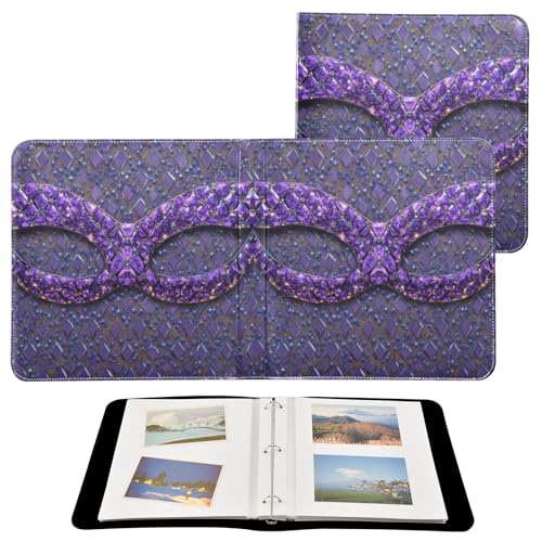 Álbum de fotos autoadhesivo DIY Scrapbook con funda de cuero PU, anillado de 3 argollas, 40 páginas, tamaño 8x10 pulgadas para recuerdos miniatura 2