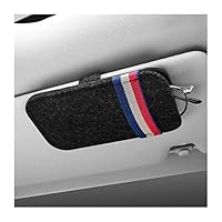 JNNJ Auto Sonnenbrillen Clip Aufbewahrungskoffer, Sonnenblende Brillenetui, Brillenhalter für Auto, Universal Autozubehör, für Autos, Lieferwagen, SUVs(Schwarz)