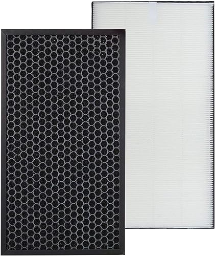 シャープ加湿空気清浄機用 HOUQUA FZ-D50HF 集塵フィルター FZ-D50DF 脱臭フィルター KC-F50 KC-G50 KC-H50 KC-J50 KC-50TH3 KC-50TH4 交換用フィルター 互換品 1セット (2枚入り)