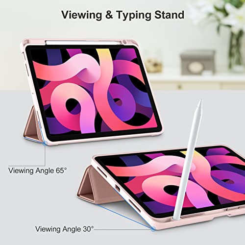 Image of Akkerds for iPad Air 11 Inch Case M4 /M3 /M2, Air 5th /4th Gen 10.9, Rosepink
