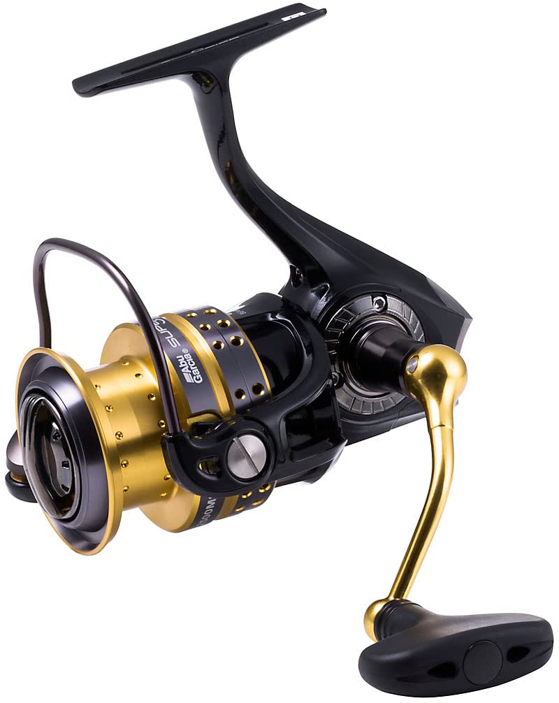 Abu Garcia Superior Spinning Reel, Fishing Reel, Spinning Reels, Predator Fishing, Pike, Perch, Zander, Trout, Unisex, Black / Gold, 2500MSH
