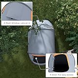 Outsunny 2 Man Pop up Tent, Camping Tent, 2000mm Waterproof with Portable Carry Bag for Fishing Hiking Backpacking, Grey - Image 5