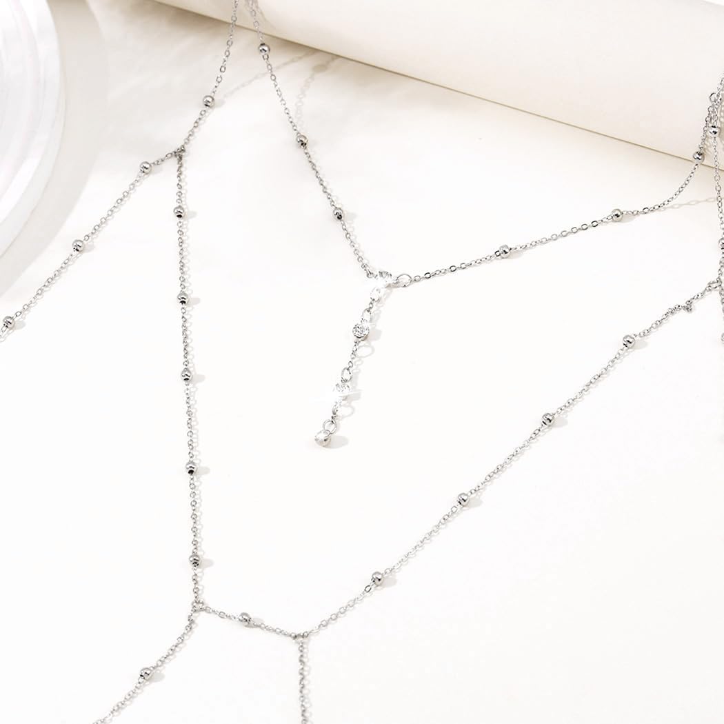 Tgirls Beads Body Chain Sexy Body Jewelry for Women Crystal Body Chains Layered Bra Bikini Body Waist Chain - Image 6