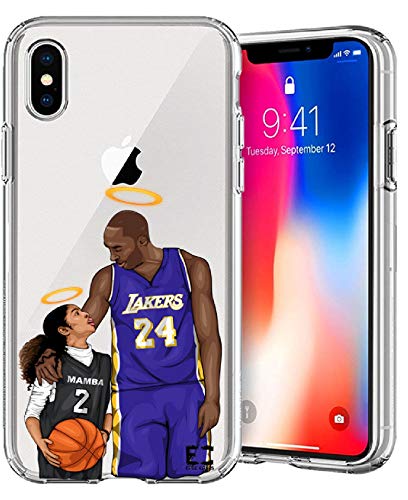 Buy 1 get 1 iPhone 6/6S iPhone 7/iPhone 8 Case Epic Cases Ultra Slim Crystal Clear Basketball Series Soft Transparent TPU Case Cover Apple - (Mamba and Gigi iPhone 6/6s/7/8)