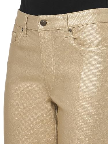 Tommy Hilfiger Women's 5 Pocket Straight Gold Foil Ankle Length Pant3