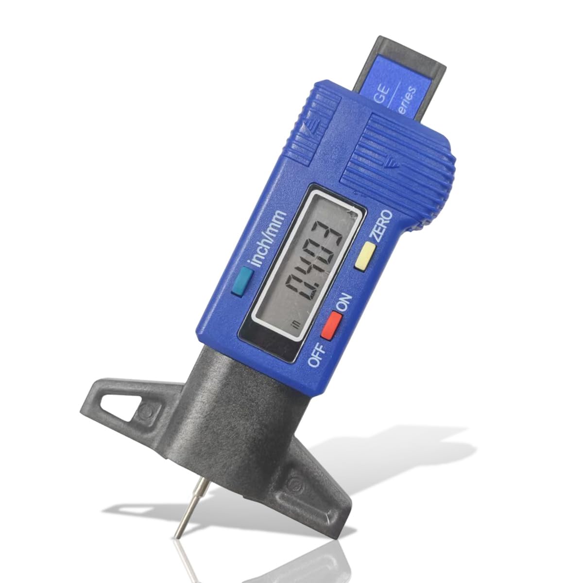 ZIMISI LCD Display Tire Tread Depth Gauge, Digital Tire Depth Gauge with Inch/MM Conversion of 0-1 Inches, Tread Checker Tester Measuring Gauge Tool