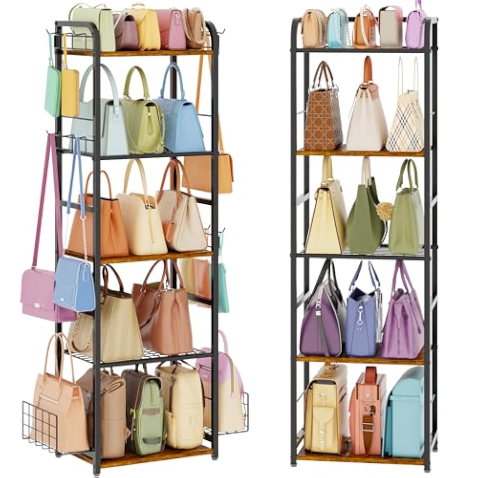 5-Tier Purse Organizer, Elegant Storage Solution
