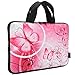 iColor 9.7 10 10.1 10.2 inch Neoprene Tablet Bag Carring Case Sleeve Cover with Handle for 9.7 to 10.2 Inch Laptops/Notebook/ebooks/Kids Tablet/Apple ipad Pink Butterfly ICB10-10