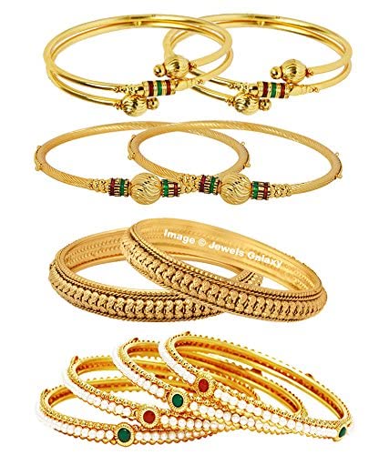 KENNICE Combo Of Victoria Bangle Set, Pearls Bangle Set, Trendy Gold Plated And Coinage Bangle Set For Women - Pack Of 10 (B09NTHPVNT) Amazon Price History, Amazon Price Tracker