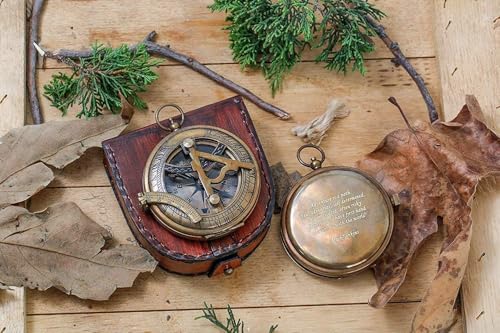 Brújula Náutica con Caja de Madera y Cadena – Regalo Personalizado Grabado para Hombres, Padrinos, Bodas, Senderismo y Regalos Corporativos miniatura 4