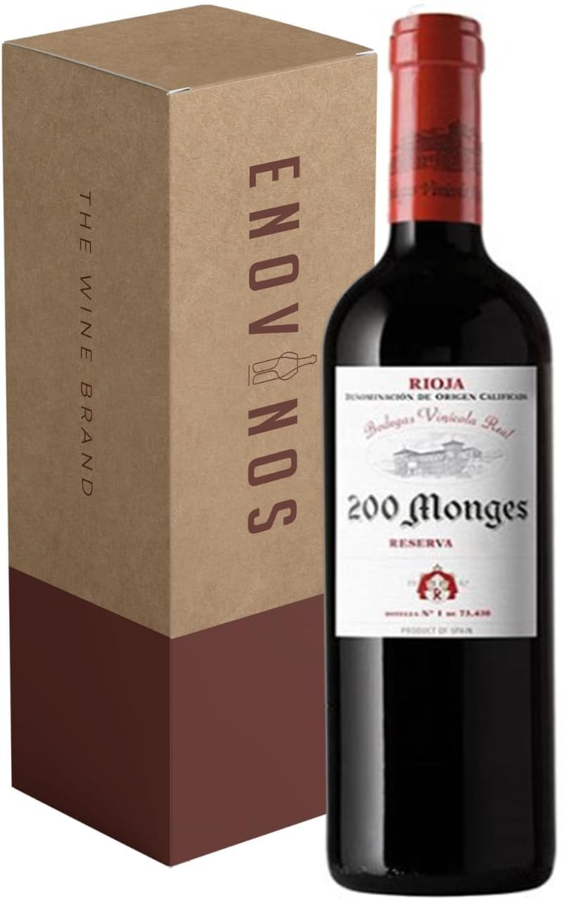 Vino Tinto Rioja 200 Monges Reserva Pack 1 Botella - Mejor Seleccion Enovinos