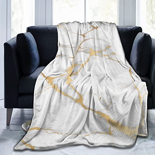Perinsto Marble Texture Throw Blanket Ultra Soft Warm All Season Decorative Fleece Blankets For Bed Chair Car Sofa Couch Bedroom 50"X40" #TOP17