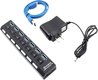 Generic Data Transfer Ports Splitter USB hub USB Data hub Data Transfer Ports Splitter USB 3.0 7 Port hub Flat 12a Fast Charge