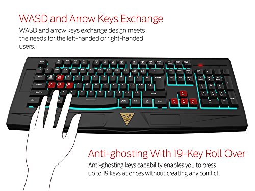 Gamdias Ares 7 Color Essentical Combo With 7 Color Backlight, 11 Multimedia Keys And Erebos Led Optical Gaming Mouse (Gkc6001) #TOP6