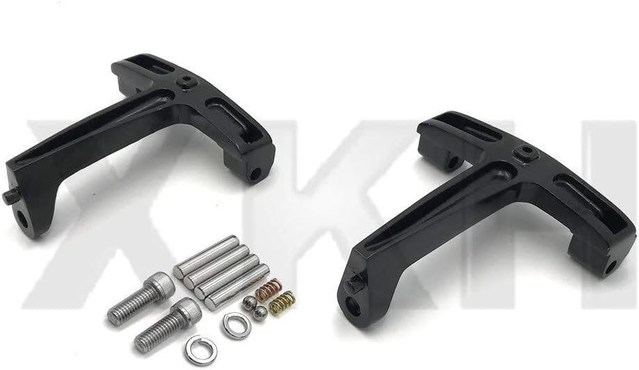 XKH- Compatible with Black Passenger Floorboard Mounts Mounting Brackets Harley FLH Touring 93-08 [B07NS6ZPYJ]