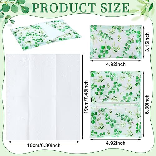 Image of Geyee 50 Pack Travel Tissue Packets Facial Paper Napkins, Leaves