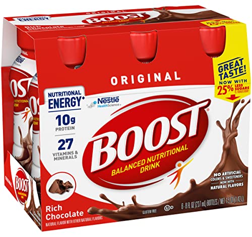 Boost Original Nutritional Energy Balanced Nutritional Drink (6 Count (Pack of 2), Chocolate) - Thumbnail 4