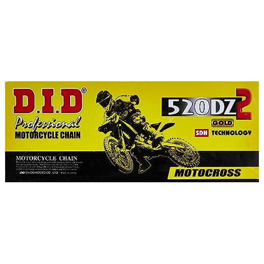 DID (520DZ-120) Gold 120 Link High Performance DZ2 Series Non-O-Ring Chain with Connecting Link