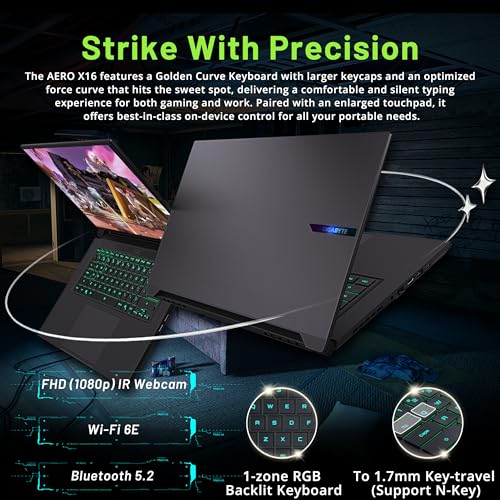 Image of GIGABYTE AERO X16 16 inch WQXGA 165Hz Gaming Laptop, AMD Ryzen AI 9 HX 370, 64GB DDR5, 5TB Storage(4TB SSD+1TB Docking Station), GeForce RTX 5070 8GB GDDR7, Backlit Keyboard, Wi-Fi 6E, Win 11 Pro, Gray