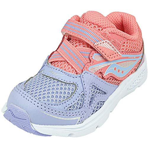Saucony Girls' Baby Ride 9 Sneaker, Pink, 4 Wide US Toddler