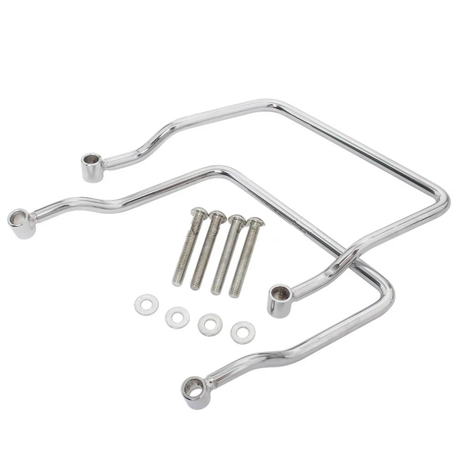 Portaequipajes Trasero Soporte De Portaequipajes para Alforjas Cromadas para Motocicleta, Universal 14-24cm