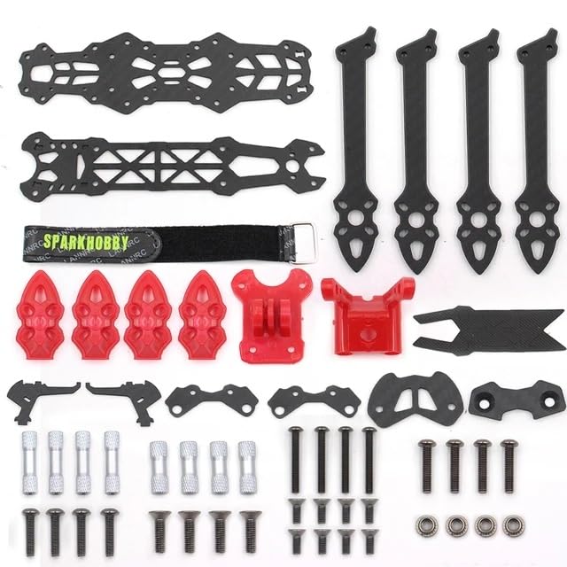 Mark4 5inch FPV Carbon Fiber Frame 225mm Wheelbase 5mm arm Freestyle Long Range Frame for RC Quadcopter Racing Drone (MARK4 red)
