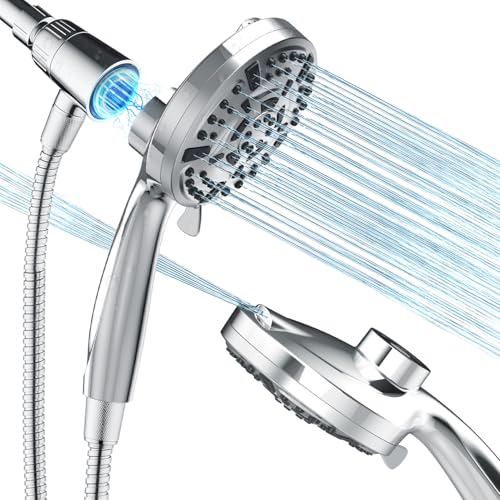 Premium Upgrade – Magnetic Handheld Shower Head with Filter, High-Pressure 10-Mode Detachable Showerhead, ABS Chrome Body with Extra Cleaning Nozzle, Easy Tool-Free Installation