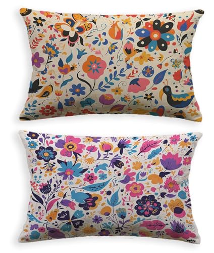 Housse de coussin velours 50 x 70 lot de 2 rectangulaire imprimé recto verso - 3