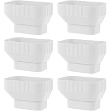 3x4 to 2x3 downspout Adapter, Downspout to Downspout Adapter 6 Pack White
