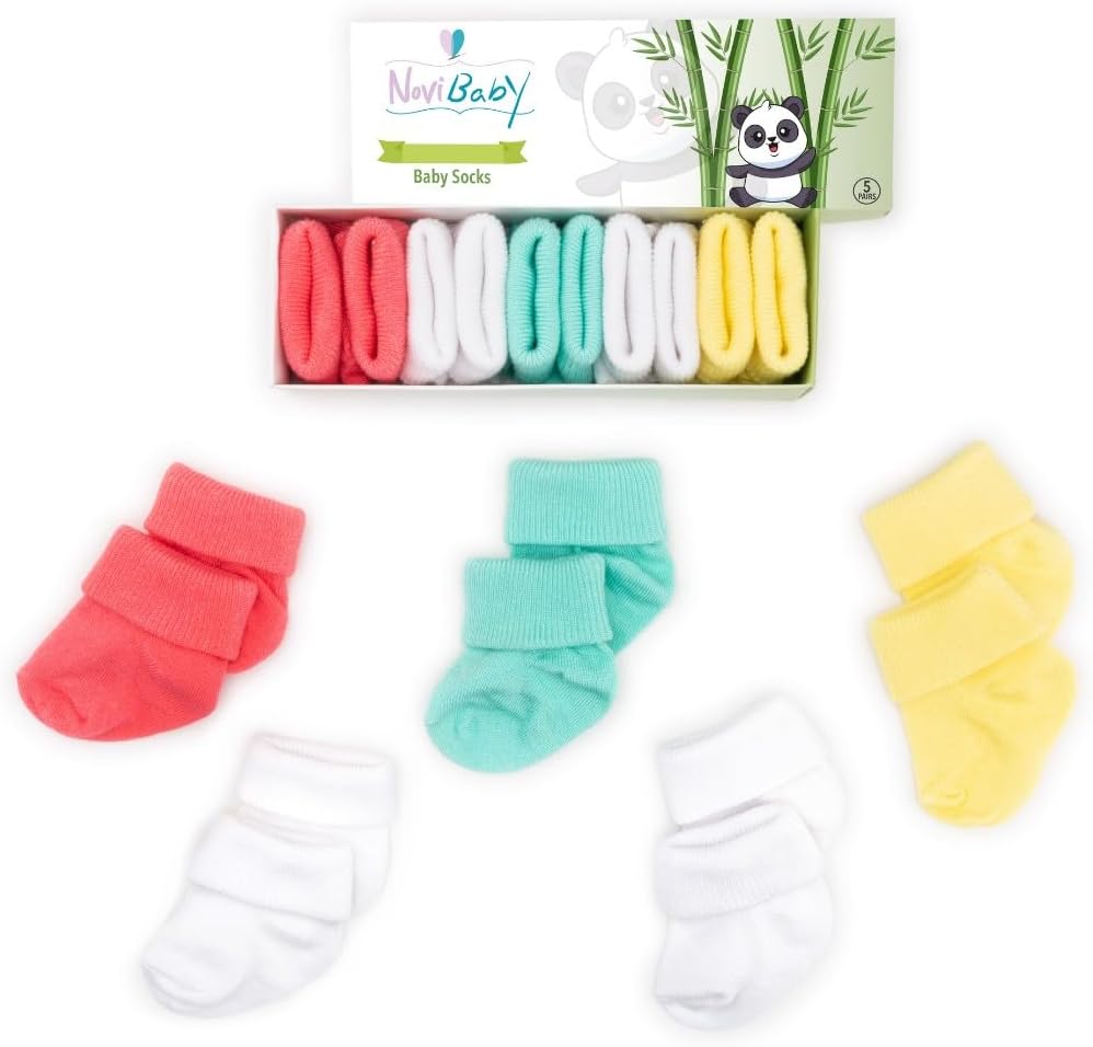Baby Socks 0-6 Months, Infant Ankle Socks for Boys and Girls, Essential Baby Items for Newborns (US, Age, 6 Months, 12 Months, Star5)