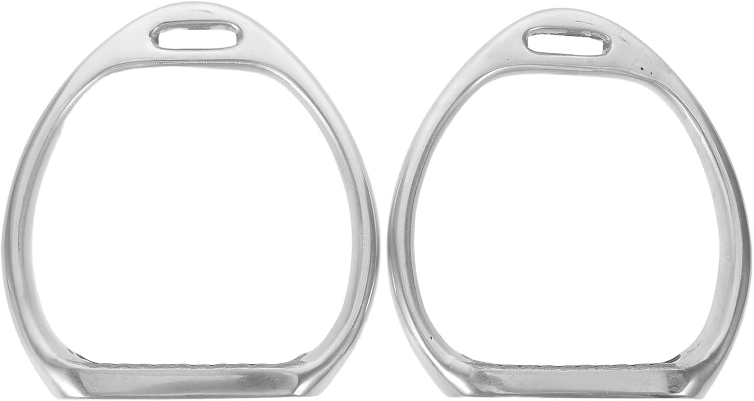Western Stirrups for Saddle Made of Sturdy Aluminum Alloy, Easy to Clean and Maintain, for Horse Riding and Daily Rides with Silver Finish