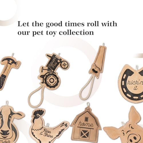 Image of Dog Toys Leather Shape Perfect for Pets-Dog & Cats (Pack of 1, Tan)