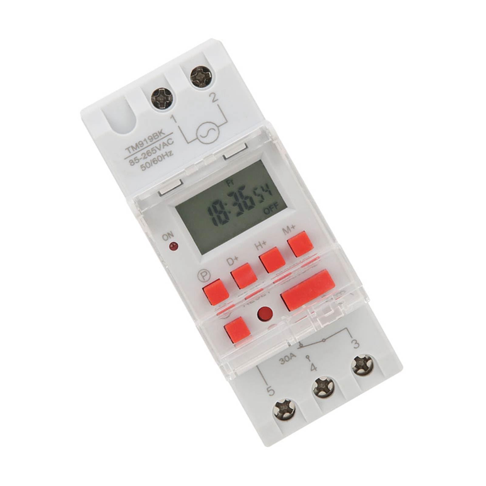 Switch Module With Timer Timer Switches Digital Programmable Timer Switch - 30A DIN Rail Mount ...