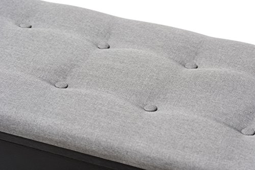 Baxton Studio Espresso Entryway Bench, Light Grey Brown #TOP7