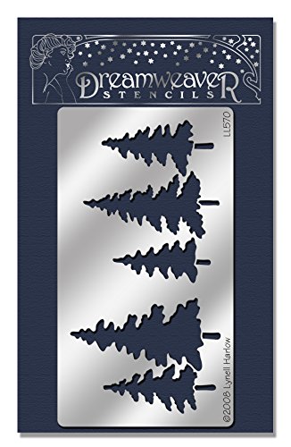 Stampendous DWLL570 Dreamweaver Metal Stencil, Pine Trees