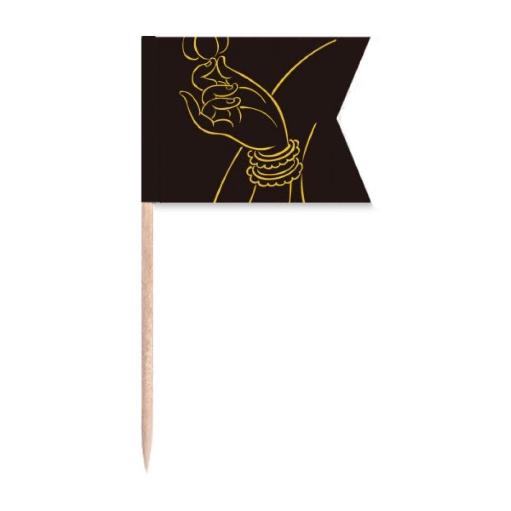 Bouddhisme marqueur de fromage en bois lotus jaune haut de gamme
