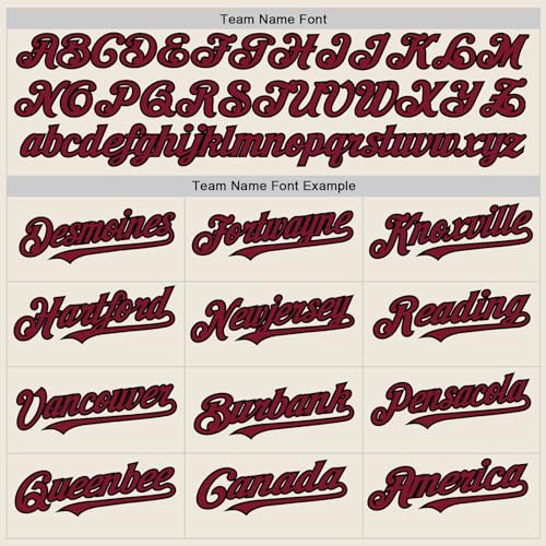 Camiseta de béisbol a rayas personalizada con nombre y número, para mujer, hombre y niños, color crema con rayas rojas y negras miniatura 2