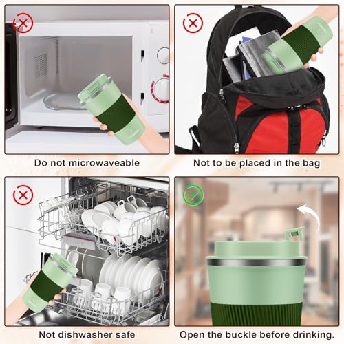 Image of MOMSIV 17oz Travel Mug, Insulated Coffee Cup with Leakproof Lid, Vacuum Stainless Steel Double Walled Reusable Tumbler for Hot and Cold Water Coffee and Tea In Travel and Car