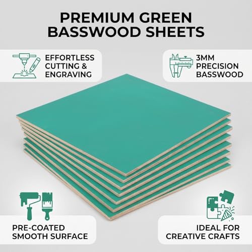 Cortar y grabar tableros de madera contrachapada de tilo de 3 mm para artesanías 5