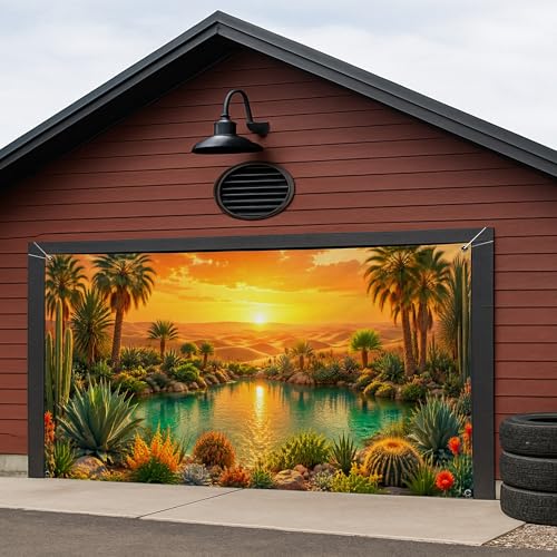 Décoration grand format : couverture porte de garage résistante d'été