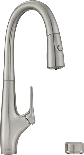 American Standard 4902330.075 Saybrook - Grifo de cocina filtrado de doble rociado en acero inoxidable American Standard 4902330.075 Saybrook - Grifo de cocina filtrado de doble rociado en acero inoxidable