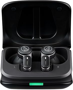 Audio-Technica ATH-TWX7BK Wireless Earbuds, Black