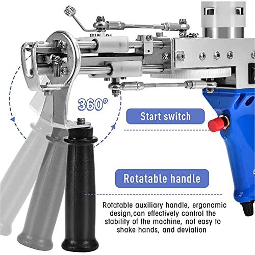 Pistolet à touffeter pour tapis 2 en 1 avec modes coupé et boucle