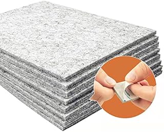 LYSLEDA 8 Pack Furniture Feet Felt Pads, 5mm Thickness Heavy Duty Floor Protectors, Self-adhesive 20 * 15cm Table Feet Pads - Protect Your Wood Floors(Gray)