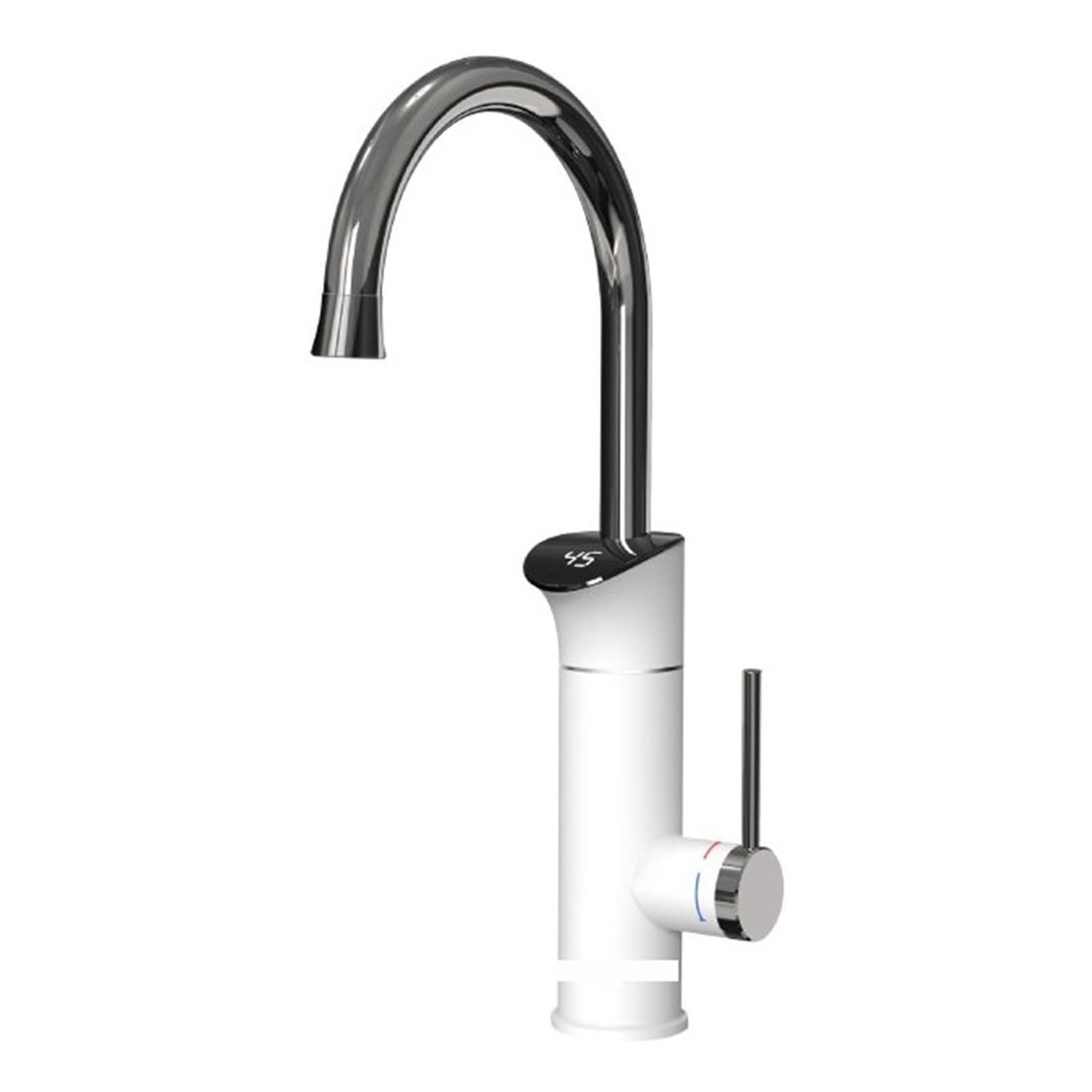Scaldabagno Elettrico Rubinetto da Cucina for Acqua Calda Istantanea Scaldabagno Elettrico Senza Serbatoio 2in1 Rubinetto Riscaldante La Sicurezza Efficiente(White)