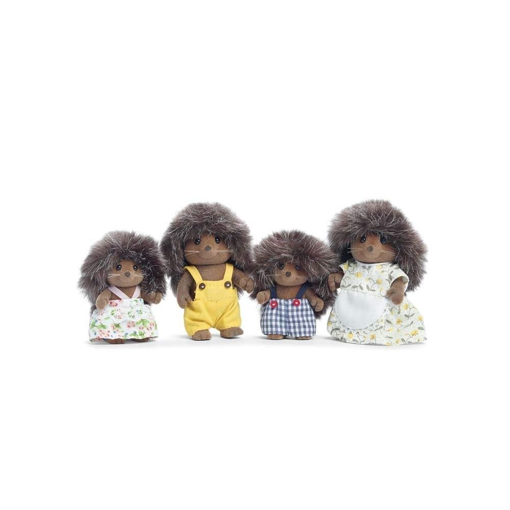 Calico Critters Pickleweeds Hedgehog Family - Set of 4 Collectible Doll Figures for Children Ages 3+