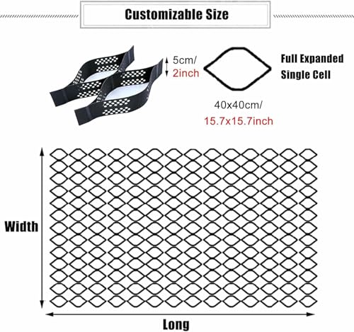 Geo Grid stabilisateur d'allée en gravier perméable grand format