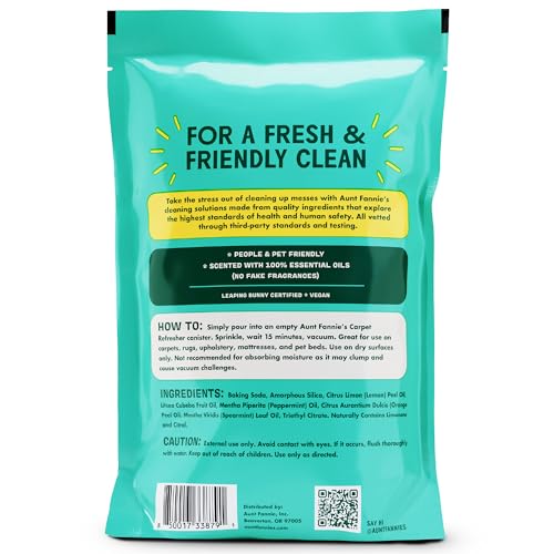 Aunt Fannie's Carpet Refresher & Deodorizer Powder, Multi-Purpose Carpet, Rug, and Upholstery Odor Eliminator for Homes with Cats & Dogs, Bright Lemon Scent, 16 oz Refill, Pack of 3 by Aunt Fannie's - Image 7